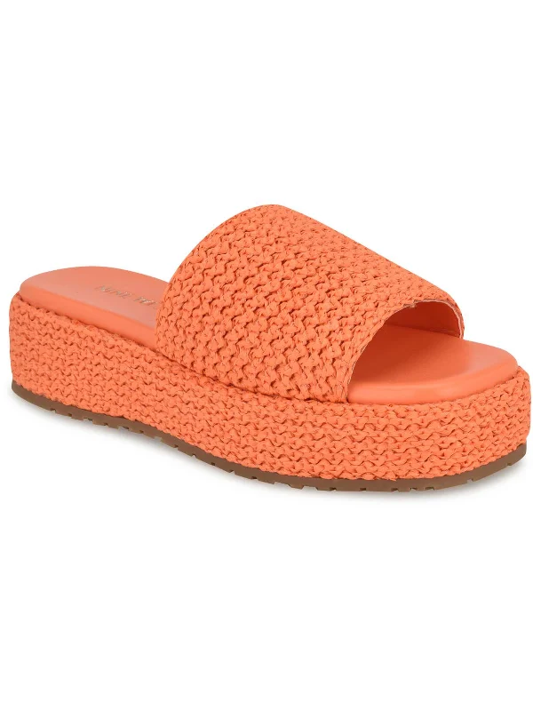 Loyalty Reward Keziah Womens Woven Slip-On Platform Sandals