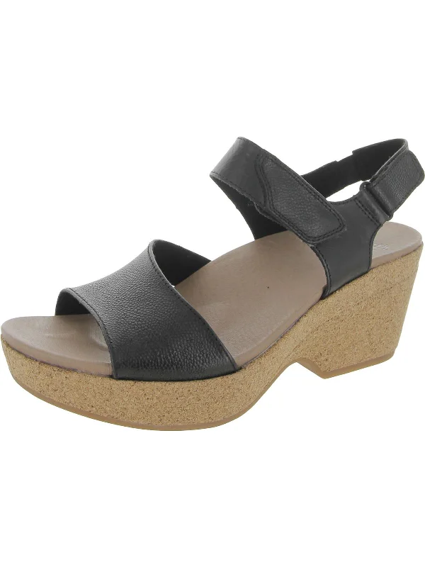 Time-Sensitive Khaya Kella Womens Leather Cork Wedge Sandals