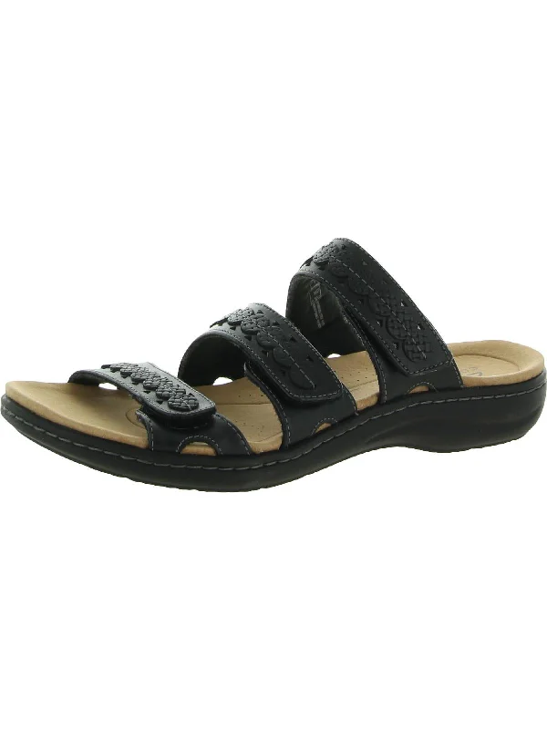 Year-End Sale Laurieann Cove Womens Leather Banded Slide Sandals