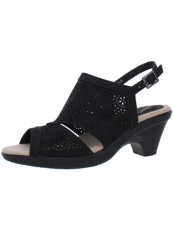 Weekend Offers That Shine Linda Womens Faux Leather Slingback Heel Sandals