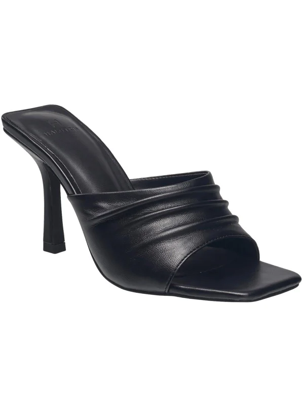 Weekend Shopping Bliss Luanda Womens Faux Leather Embossed Heels