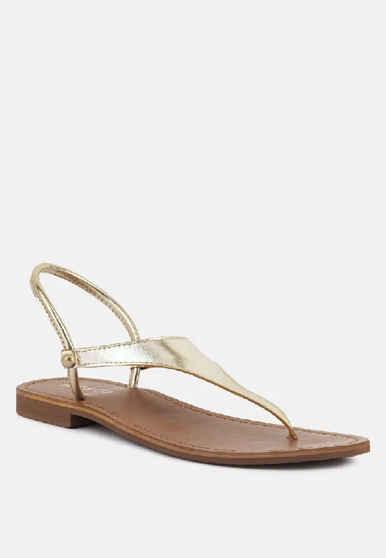 Super Sale MADELINE Gold Flat Thong Sandals