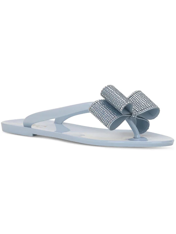Weekend Deals That Amaze Madena Womens Embellished Round Toe Flip-Flops