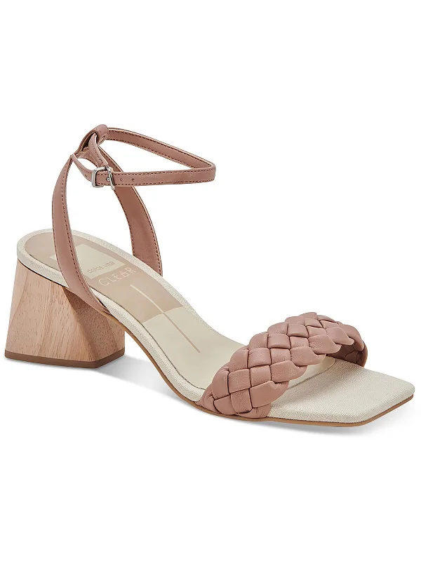 Weekend Deals That Spark Maren Womens Faux Leather Ankle Strap Block Heel