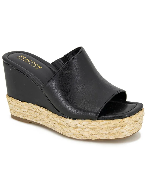 Weekend Shopping Extravaganza Maria Mule Womens Faux Leather Slide Sandals