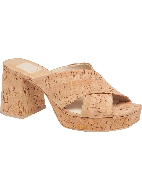 Weekend Discounts to Enjoy Martin Womens Cork Square Toe Block Heel
