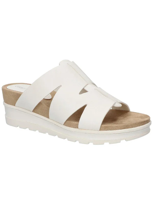Get More, Spend Less Today Mauna Womens Faux Leather Casual Platform Sandals