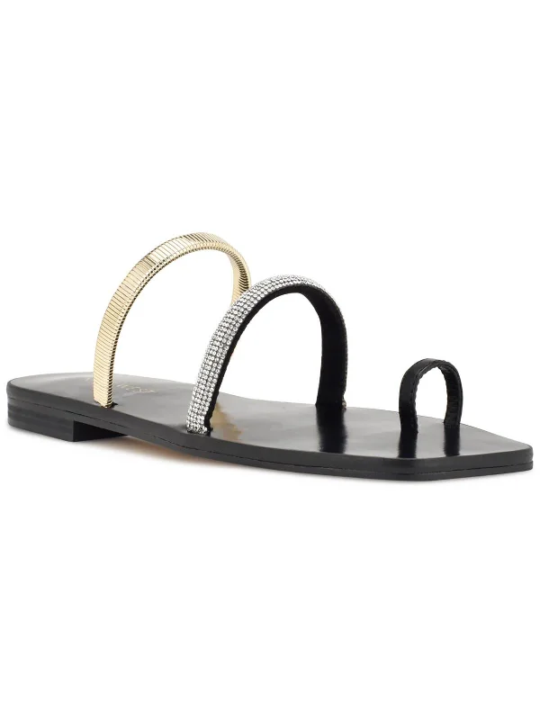 Daily Specials Mavis 5 Womens Embellished Manmade Slide Sandals