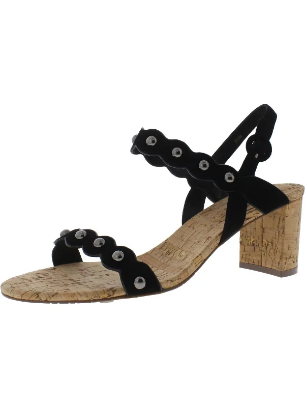 Exclusive Offers Mavis Womens Suede Studded Heels