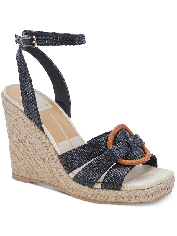 Deal of the Week Maze Womens Woven Ankle Strap Wedge Sandals