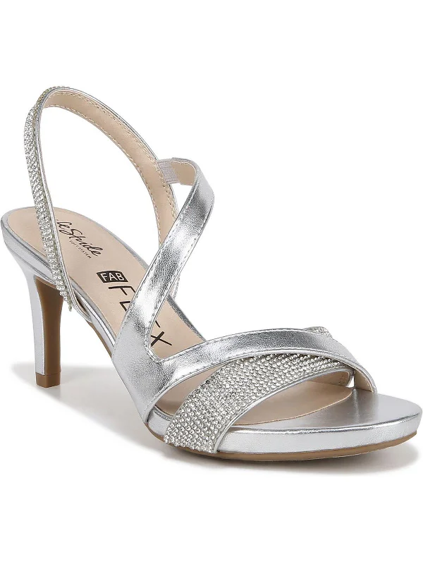 Year-End Clearance Mia Glitz Womens Metallic Embellished Heels