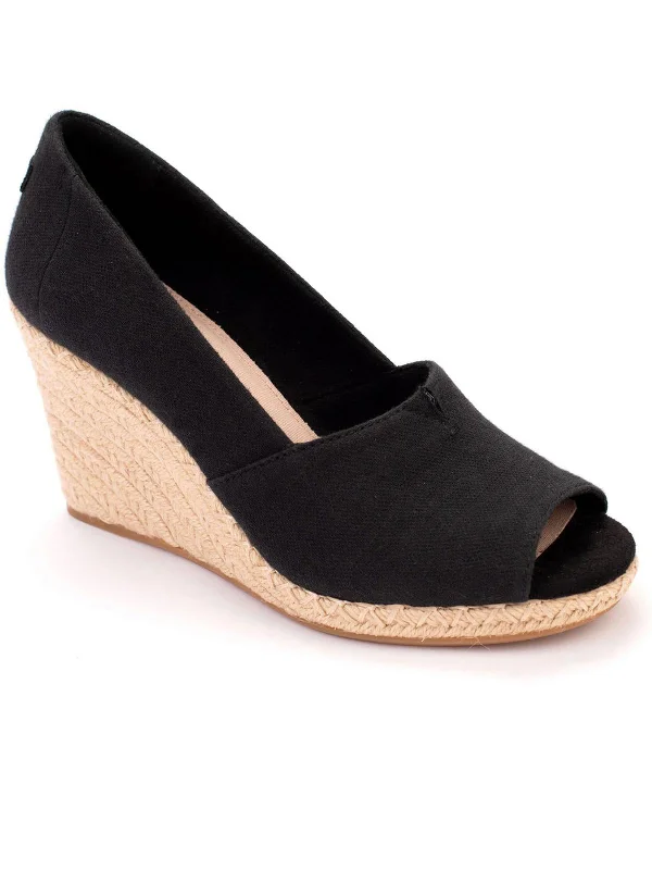 Weekend Bargains to Enjoy Michelle Womens Peep Toe Slip On Espadrilles