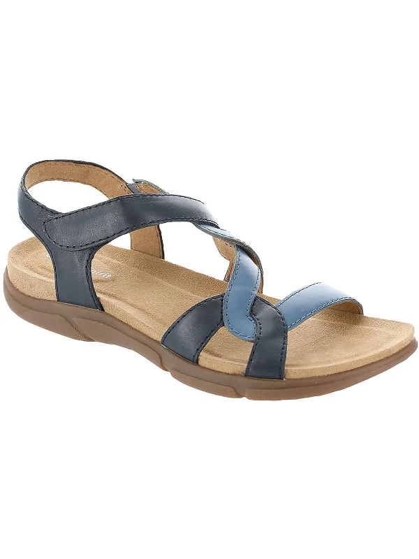 Flash Deals For A Limited Time Minny Womens Criss-Cross Front Leather Slingback Sandals
