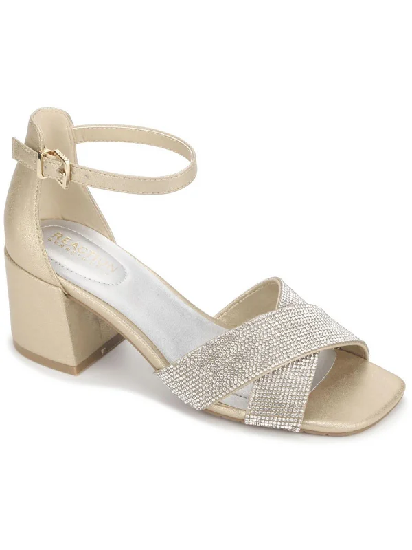 Weekend Specials Just for You Mix X Band Womens Rhinestone Man Made Heels