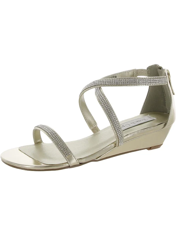 Unbeatable Deal Moriah Womens Faux Leather Embellished Strappy Sandals
