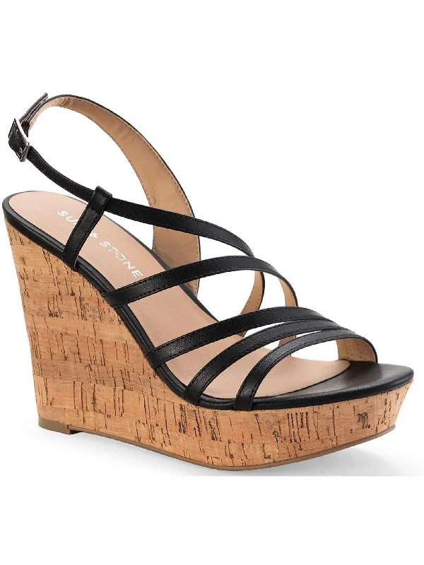 Shop Smarter With These Special Offers Natasha Womens Faux Leather Slingback Wedge Sandals