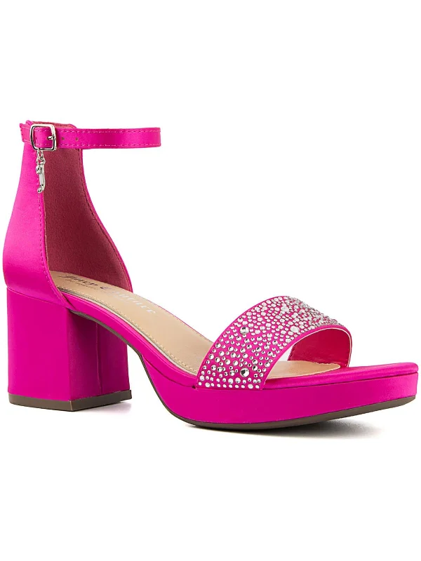 The Best Prices Nelly Womens Ankle Strap Open Toe Block Heel