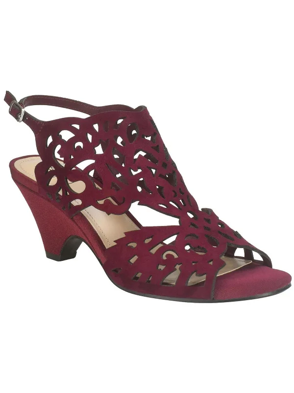 Deal of the Week Nilah Womens Faux Suede Almond Toe Heels