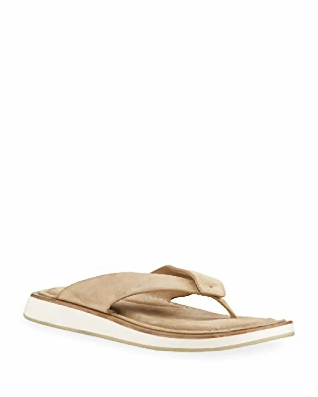 Weekend Savings Spree Parker Thong Sandal Shoes In Sand Suede