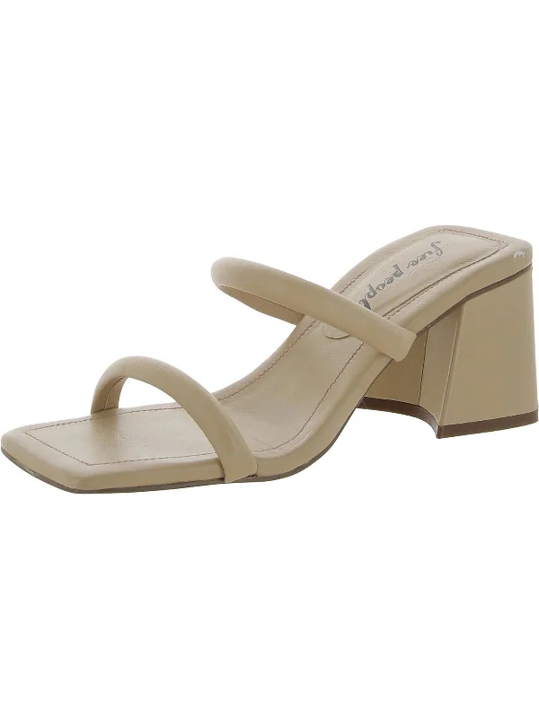 Instant Discount Parker Womens Leather Slip-On Block Heel