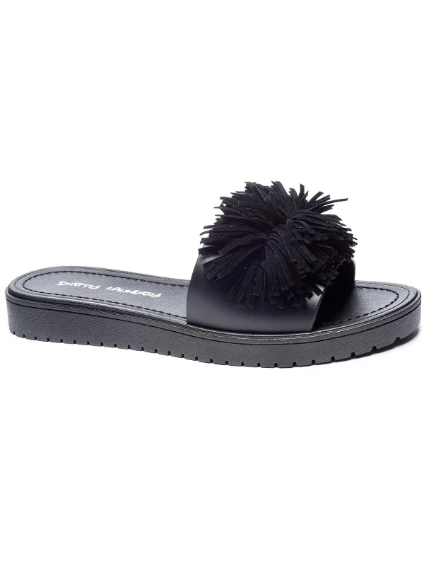 Deal Zone Paseo Jelly Womens Ruffled Rubber Slide Sandals