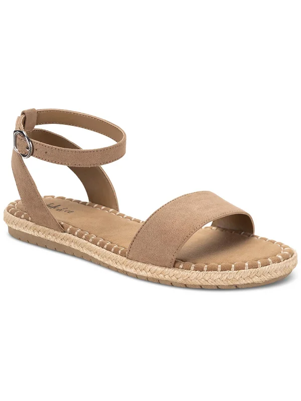 Early Bird Peggy Womens Faux Suede Peep Toe Dress Sandals