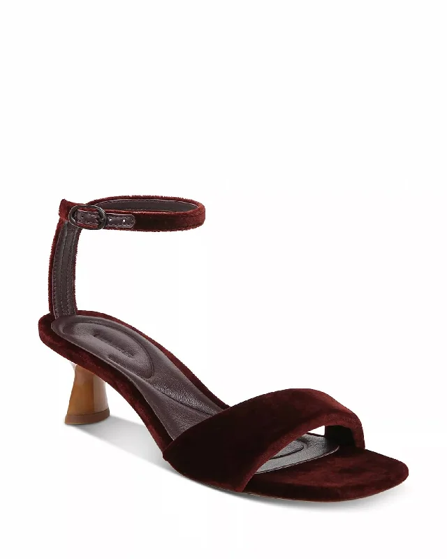 Buy More, Save More Prue Open Toe Sandal In Pinot Velvet