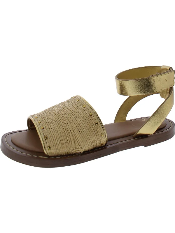 Weekend Savings Bonanza Rosa 2 Womens Leather Metallic Slide Sandals