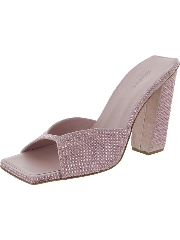 Weekend Discounts to Indulge In Rosie 14 Strass Womens Suede Peep-Toe Slide Sandals