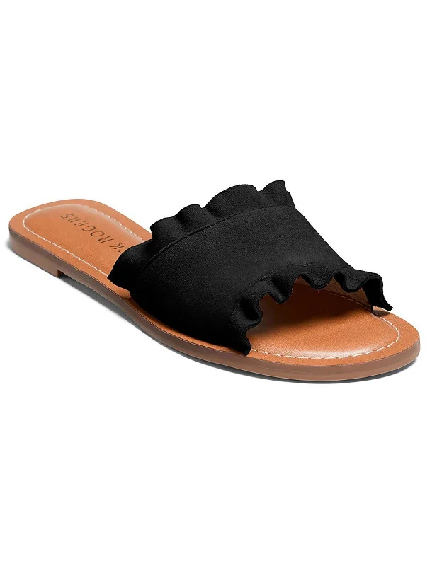Blowout Sale Rosie Ruffle Womens Ruffled Slip-On Slide Sandals