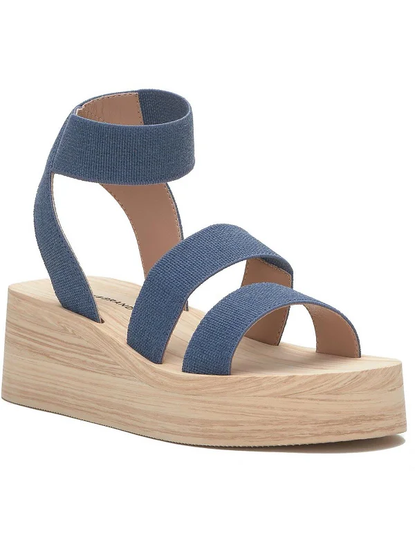 Limited Availability Samella Womens Ankle Strap Wedge Slingback Sandals