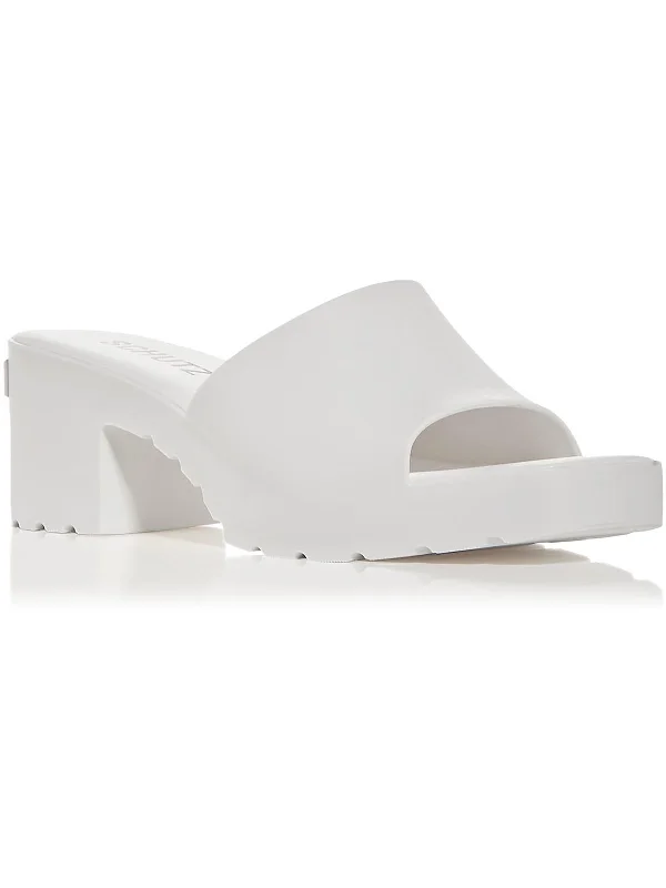 Amazing Prices On The Styles You Love Sandalia Womens Faux Leather Slip-On Heels