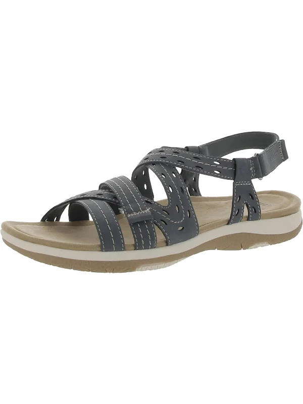 Hurry! Special Deals Ending Soon Sass Womens Ankle Strap Open Toe Strappy Sandals