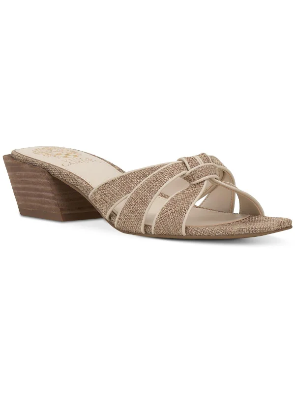 Season Finale Sale Selarin Womens Leather Slip On Heels