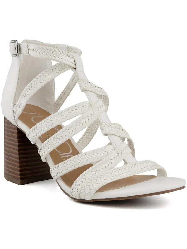 Year-End Deals SGRBrowser Womens Faux Leather Dressy Strappy Sandals