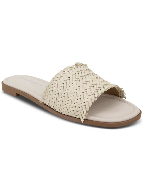 Savings Galore Summer Woven Womens Open Toe Slide Flatform Sandals