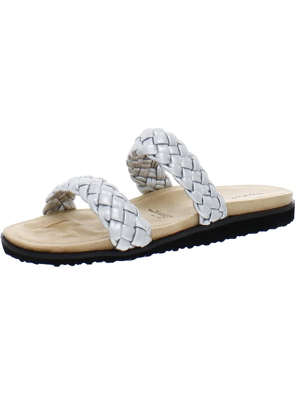 Closeout Susi Womens Metallic Woven Slide Sandals