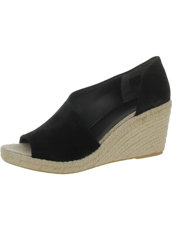 Epic Deals Sutton-B Womens Suede Espadrille Wedge Sandals
