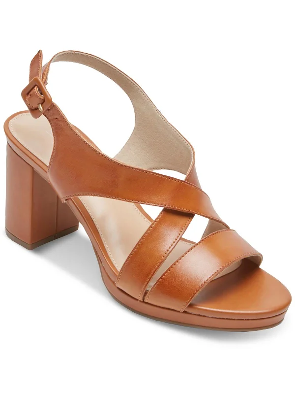 Markdown Madness Tabitha Sling Womens Leather Strappy Heels