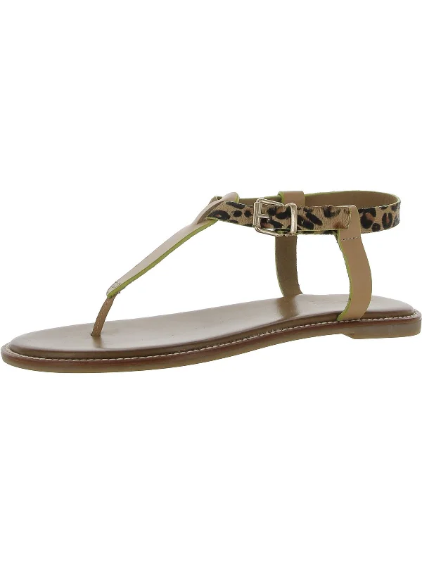 Special Price Tarrie Womens Calf Hair Animal Print Thong Sandals