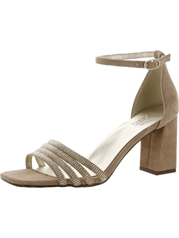 Weekend Shopping Made Better Thena 2 Womens Faux Leather Ankle Strap Heels
