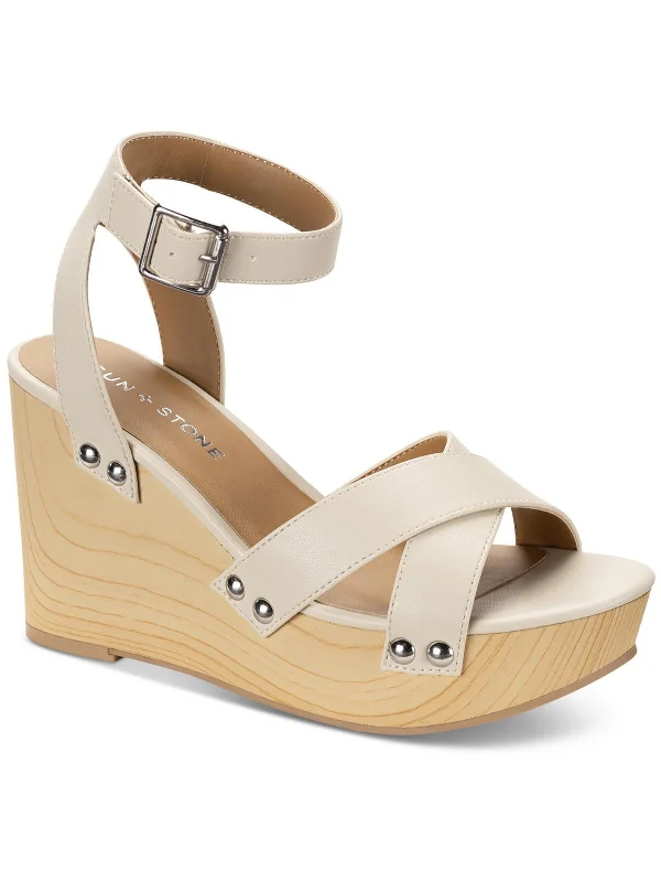 Bargain Alert Tiaraa Womens Ankle Strap Heeled Wedge Sandals