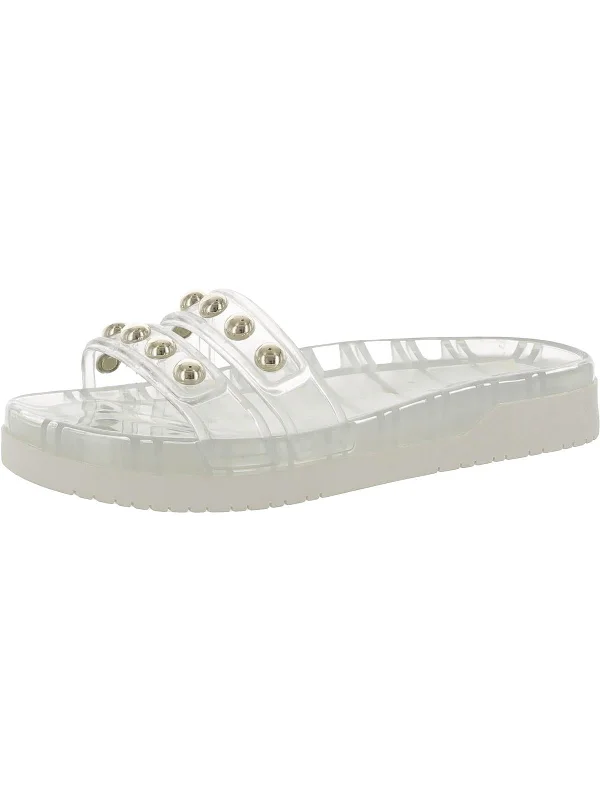 Get It Before It’s Gone Trent Womens Embellished Flats Slide Sandals
