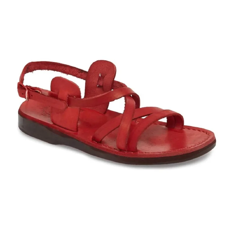 Weekend Offers That Amaze Tzippora Leather Strappy Slingback Sandal In Red