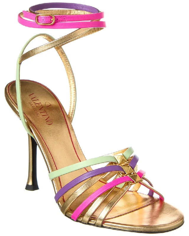 Price Reduction Valentino Rockstud 100 Leather Sandal