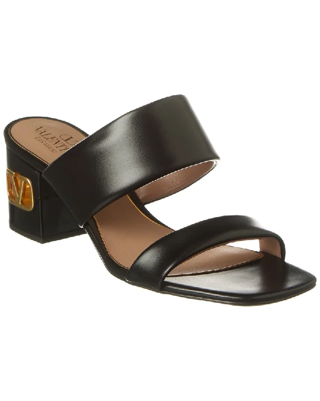Deal Zone Valentino VLogo 60 Leather Sandal