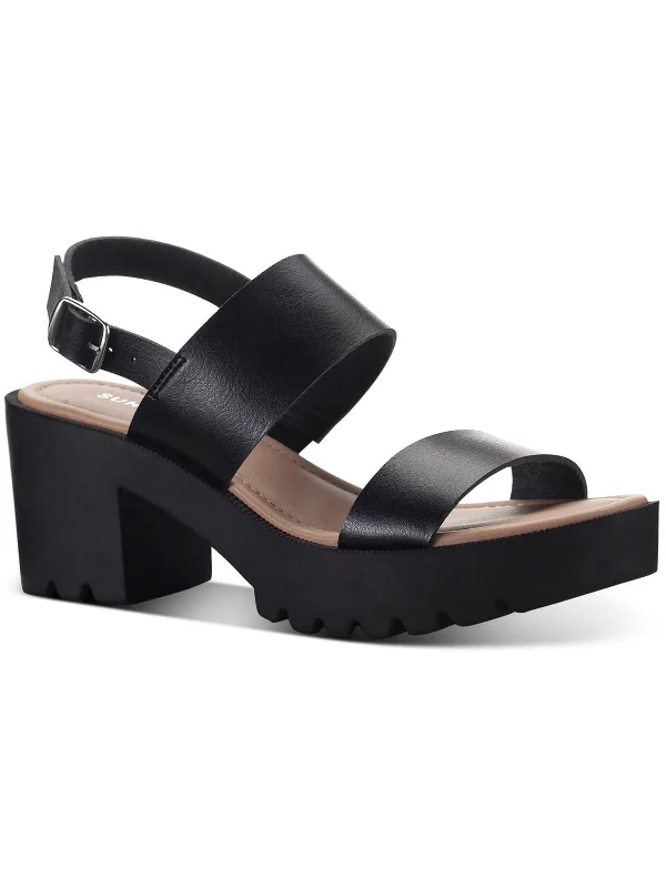 Hurry! Special Deals Ending Soon Vanesaa Womens Faux Leather Open Toe Slingback Sandals