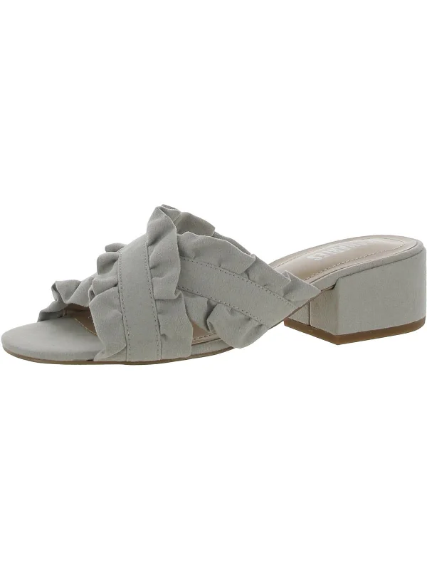 Weekend-Only Deals You'll Love Vinny Womens Ruffled Open Toe Slide Sandals