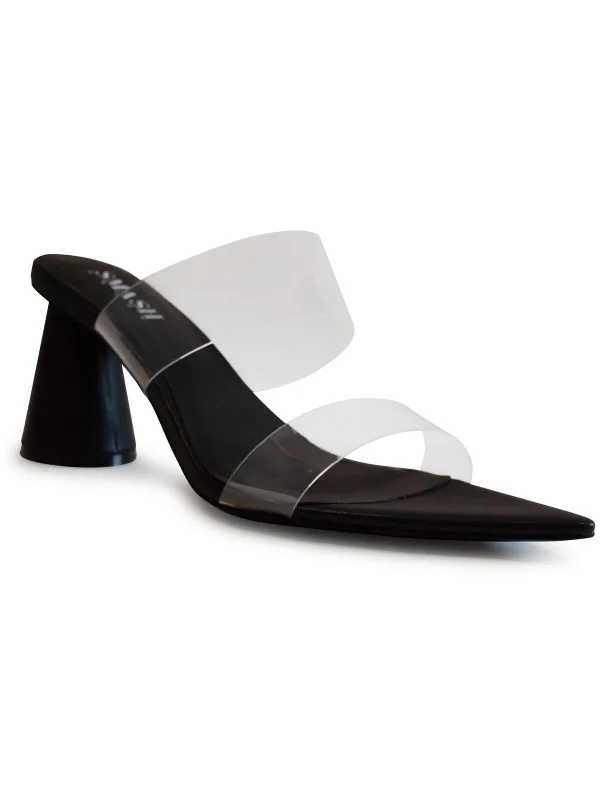 Weekend Deal Waze Womens Pointed Toe Slip On Block Heel