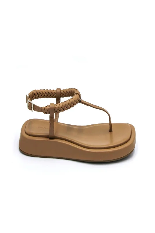 Weekend Specials to Delight Women's Braided Strap Sandals In Hazelnut Brown